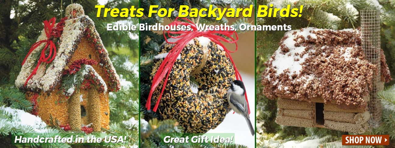 Edible Bird Seed Ornaments, Edible Bird Seed Wreaths, Edible Birdhouses