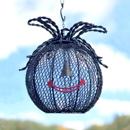 Melon Girl Hanging Steel Mesh Bird Feeder