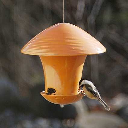 Achla Parasol Glazed Stoneware Bird Feeder