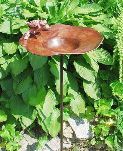 Achla Antique Brass Birdbath
