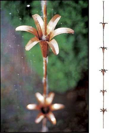 Achla Copper Lily Rain Chain