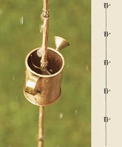 Achla Copper Watering Can Rain Chain