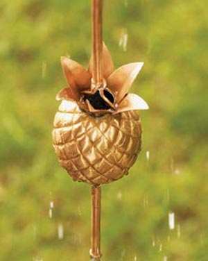 Achla Copper Pineapple Rain Chain