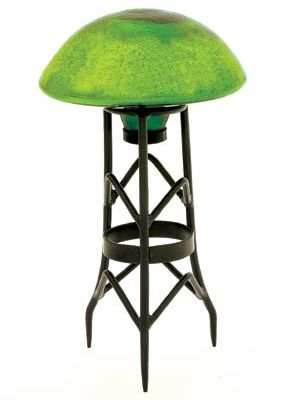 Achla Crackle Glass Toadstool Fern Green