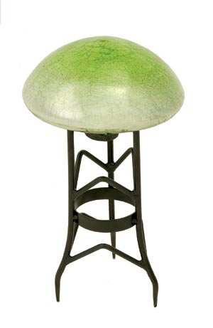 Achla Crackle Glass Toadstool Light Green
