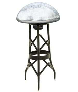 Achla Crackle Glass Toadstool Silver