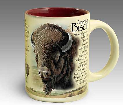 American Bison 16oz Stoneware Coffee Mug Set of 2