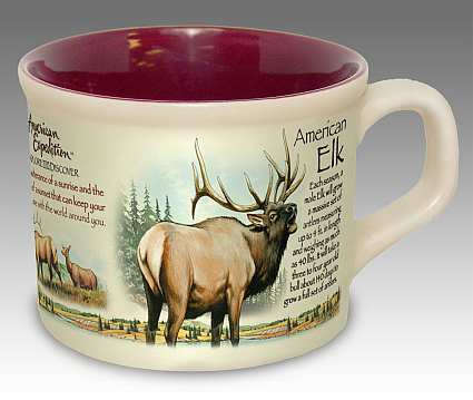 American Elk 16oz Stoneware Soup Mug Set of 2
