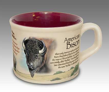 American Bison 16oz Stoneware Soup Mug Set of 2