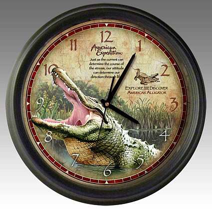 Alligator 16 Inch Wall Clock