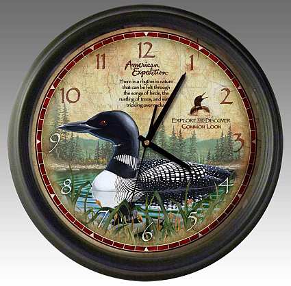 Common Loon 16 Inch Wall Clock