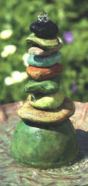 Pebbles Cast Aluminum Birdbath Fountain Dripper