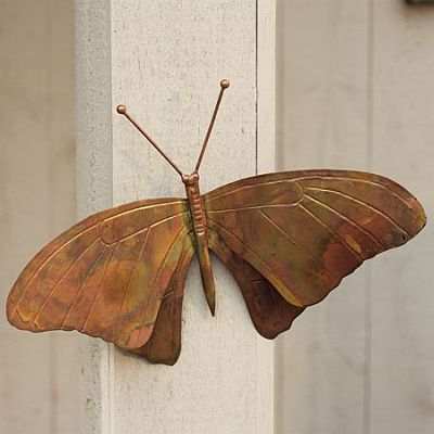 Flamed Copper Butterfly Wall Mount