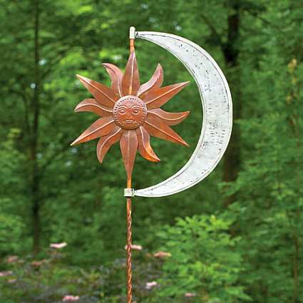 Celestial Wind Spinner Flamed Copper with Stake