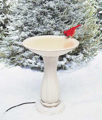 20" Heated Bird Bath and Pedestal Base