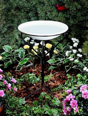 20" Non-Heated Bird Bath with Stand
