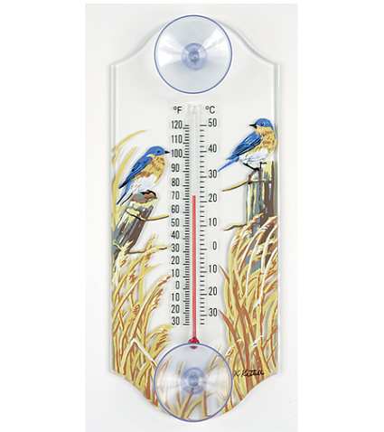 Bluebird Window Thermometer