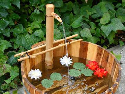Adjustable 24" Bamboo Water Spout and Pump Kit
