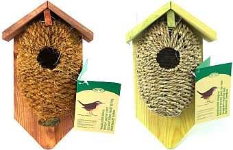 Roofed Seagrass/Coconut Nesting Pocket Set of 2