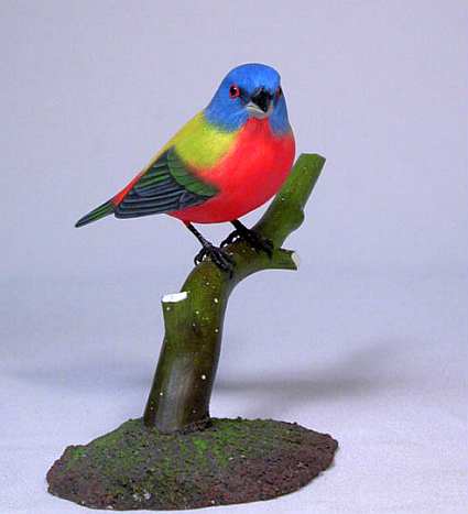 Carved Painted Bunting #2
