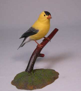 Carved American Goldfinch Male #2
