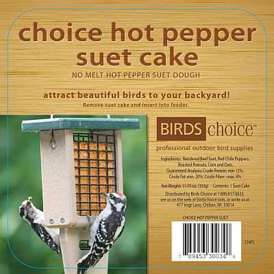 Choice Hot Pepper Suet Cake 12/Pack