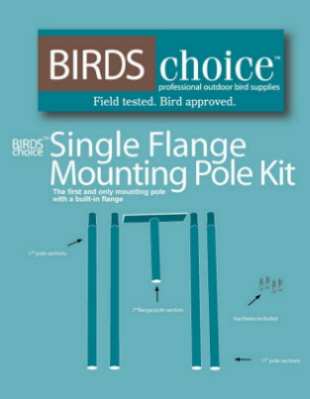 Birds Choice Single Flange 5 Piece Pole Set