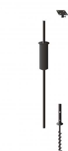 Complete Pole Package with 1 Mounting Flange