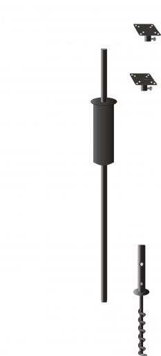 Complete Pole Package with 2 Mounting Flanges