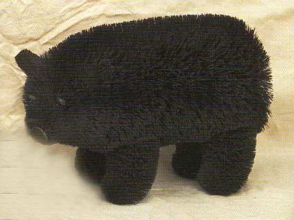 Brushart Bristle Brush Animal Black Bear 10"