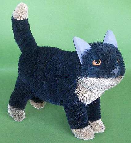 Brushart Bristle Brush Animal Black Cat Stand 16"