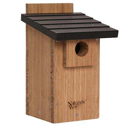 Bamboo Bluebird Box House w/Viewing Window
