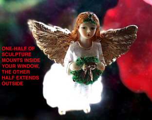 Angel (White) Fly Through Window Magnet