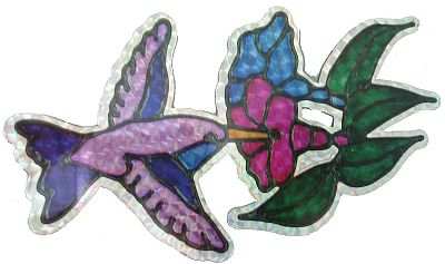 Screen Door Saver Hummingbird w/Flower Large
