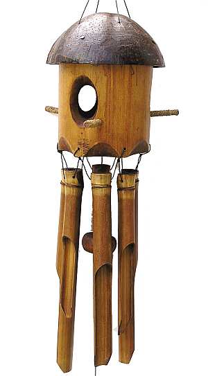 Birdhouse Bamboo Wind Chime