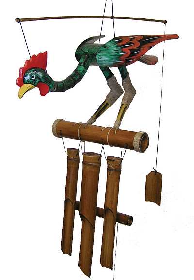 Annie Rooster Bamboo Wind Chime