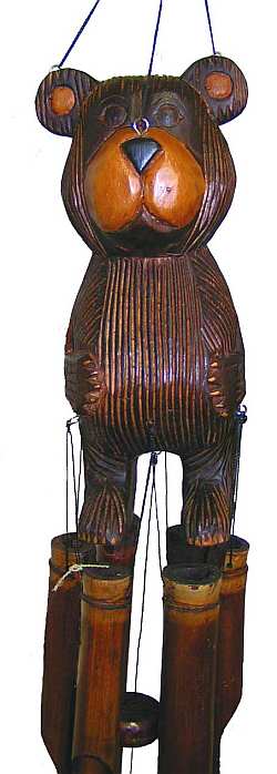 Barry Bear Bamboo Wind Chime
