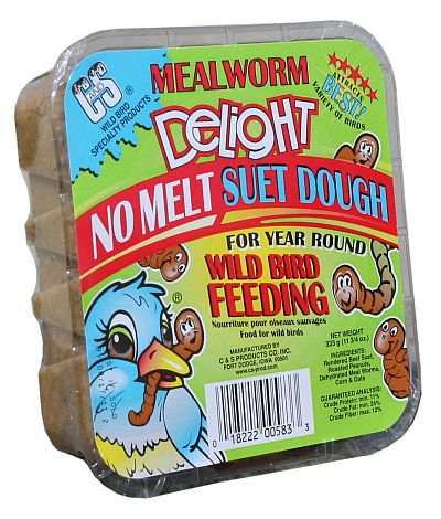 Mealworm Delight No-Melt Suet Dough 6/Pack