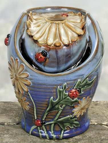 Daisies Ladybug Bee Falling Waters Table Fountain
