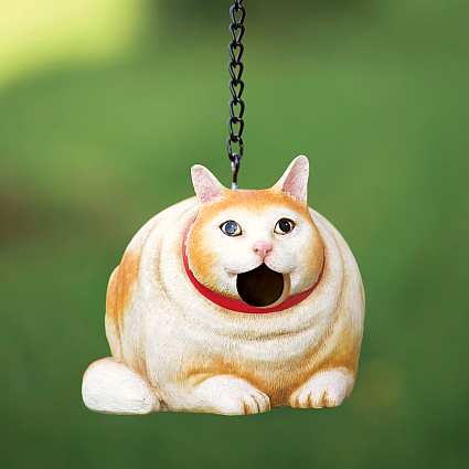 Goldie the Cat Portly Birdhouse