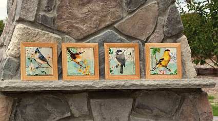 Aero Postale Handpainted Trivet Set of 4