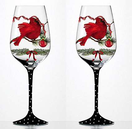 A Peaceful Christmas Wine Glasses Set of 4