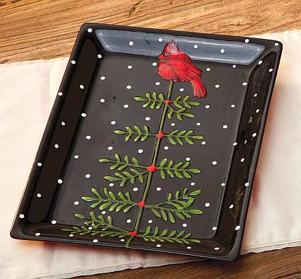 A Peaceful Christmas Embossed Ceramic Platter