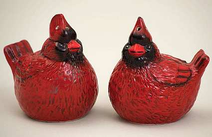 Cardinal Ceramic Salt & Pepper Shakers