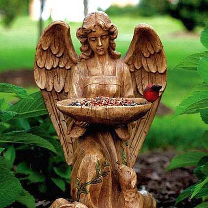 Glimpses of God Abundance Angel Birdbath/Feeder