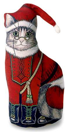 Santa Kitty Doorstop