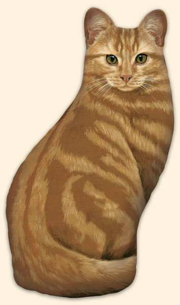 Orange Tabby Cat Doorstop