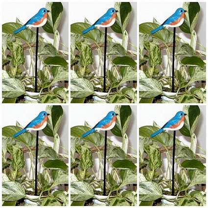 Bluebird Garden Bird Stick Set of 6