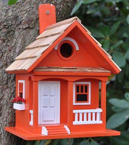 Birds Of A Feather Tangerine Cottage Birdhouse