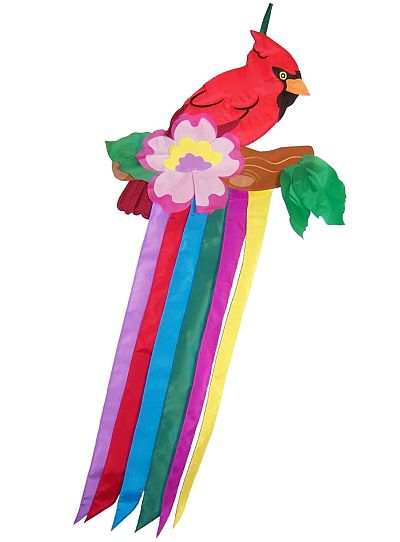 Cardinal with Flower Windtail
